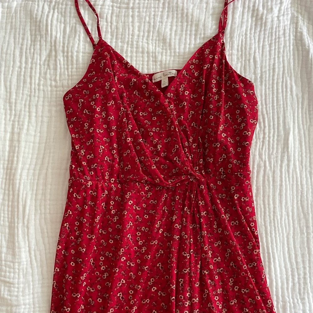 Red stitch fix dress